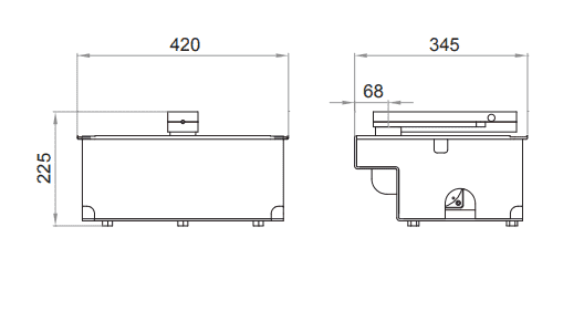 Kích thước mô tơ cổng tự động Ghost 100 Dea Italia