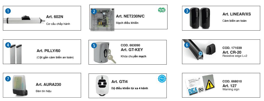 Kit lắp đặt Cổng tay đòn tự động OLI/N