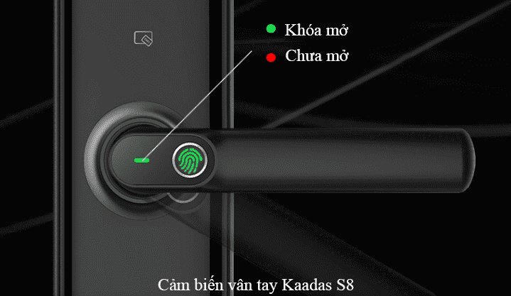 Cảm biến vân tay Khóa điện tử Kaadas S8