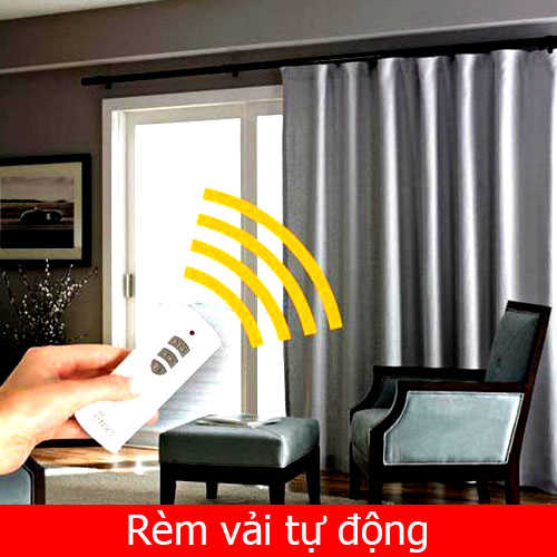 rèm vải tự động