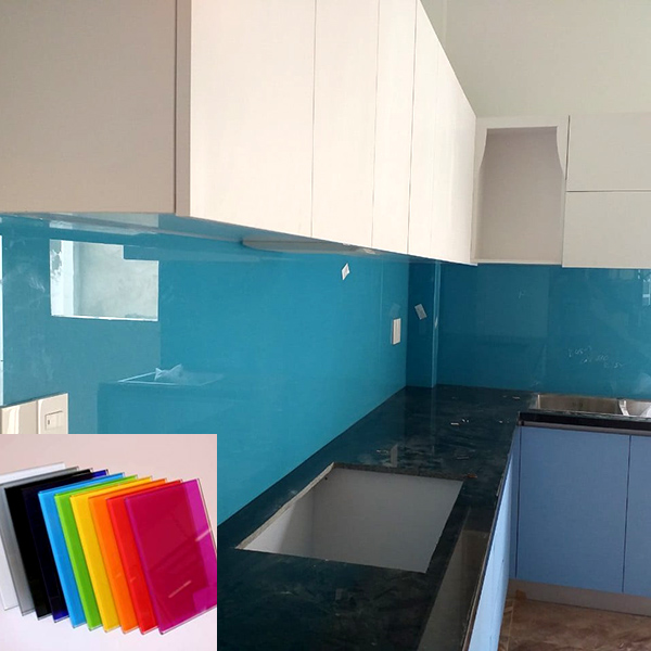 Kính cường lực màu ốp bếp
