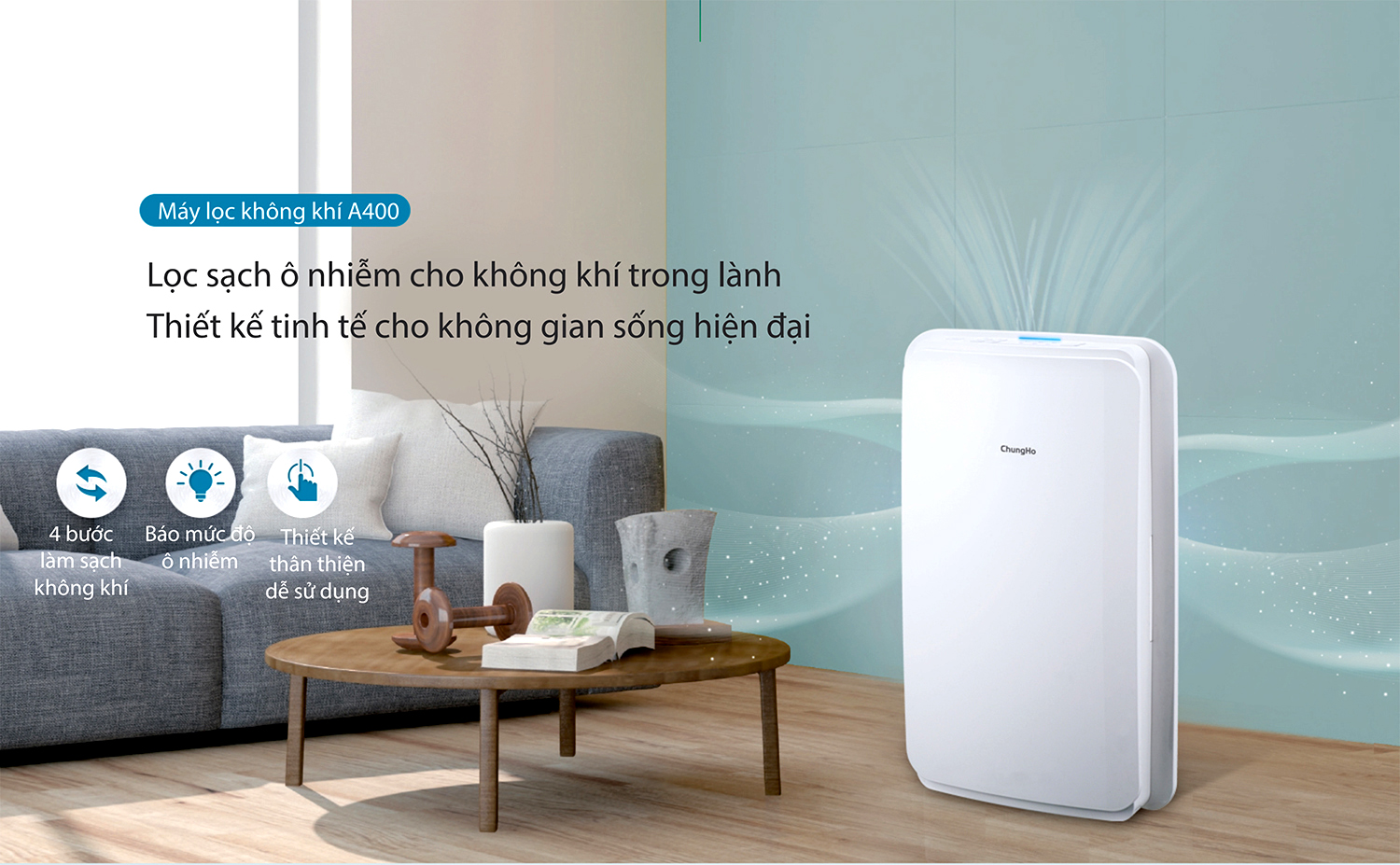 Máy lọc không khí ChungHo Iguassu A400 chính hãng